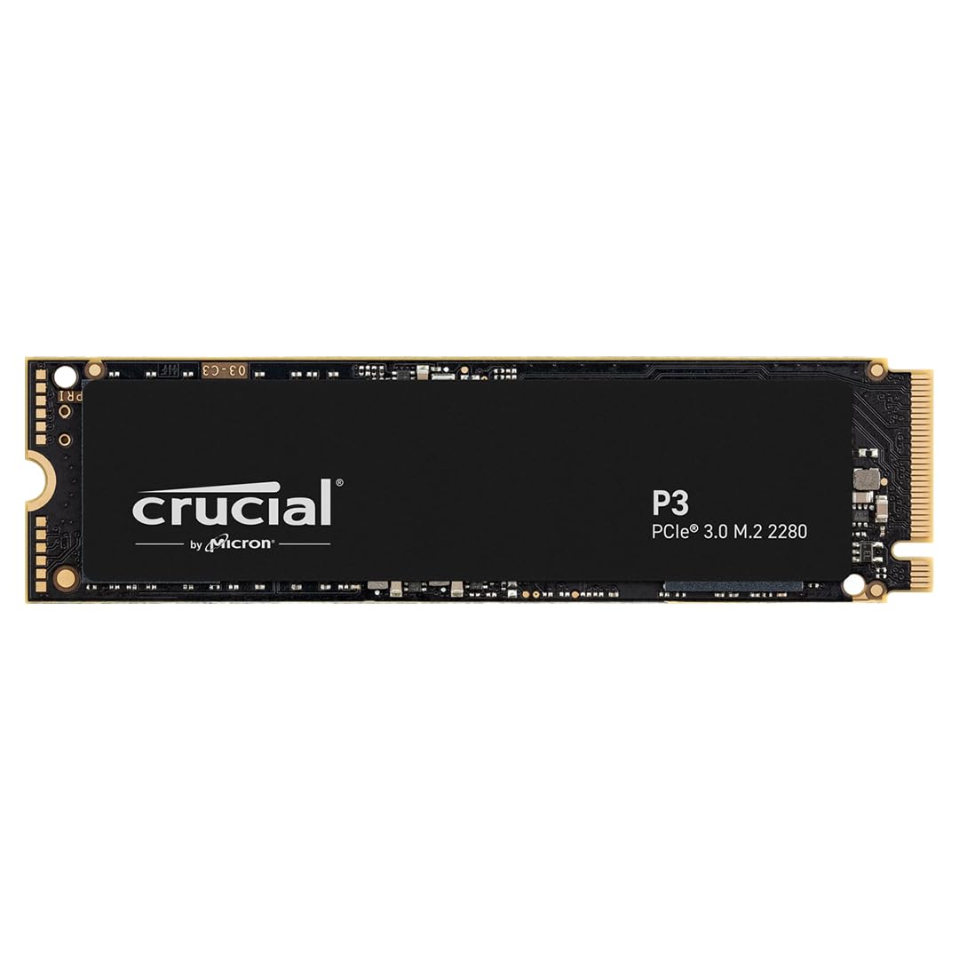 Crucial P3 – SSD NVMe M.2 2280 – 500 Go – PCIe Gen3 x4